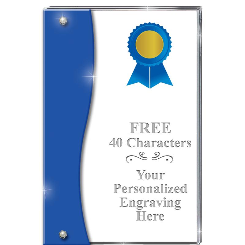 7.5" AZURE ACCENT WAVE ACRYLIC