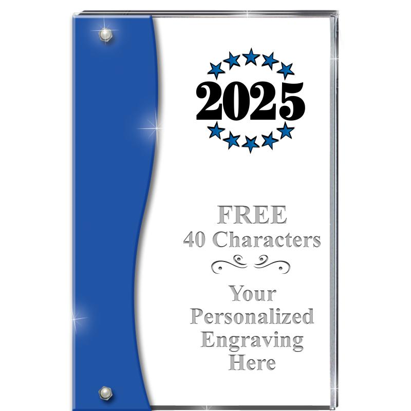 7.5" AZURE ACCENT WAVE ACRYLIC