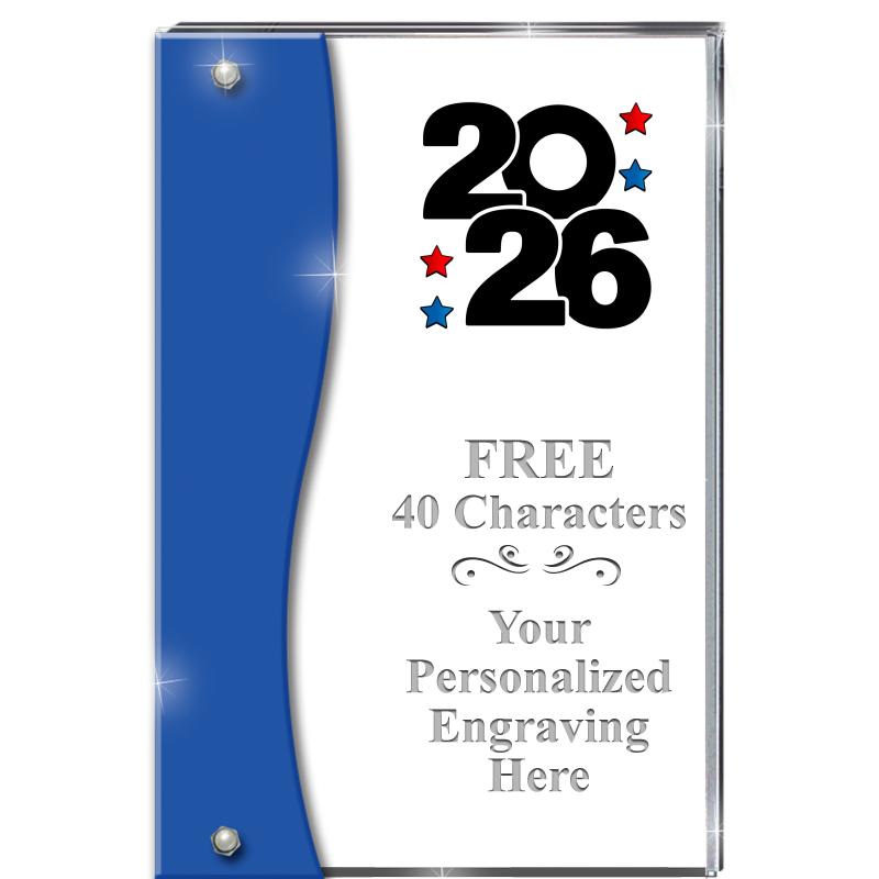 7.5" AZURE ACCENT WAVE ACRYLIC