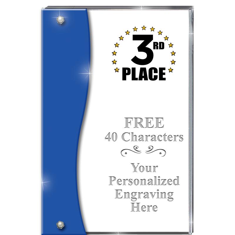 7.5" AZURE ACCENT WAVE ACRYLIC