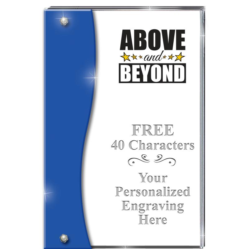 7.5" AZURE ACCENT WAVE ACRYLIC