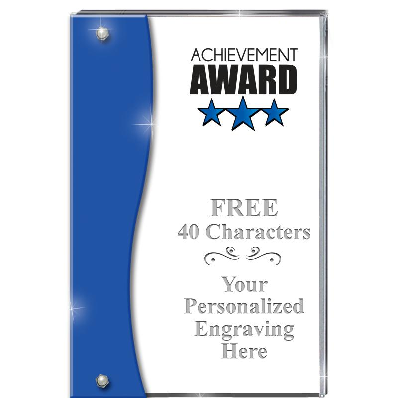 7.5" AZURE ACCENT WAVE ACRYLIC