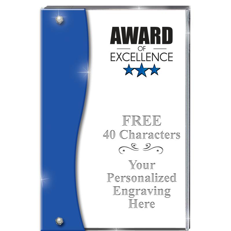 7.5" AZURE ACCENT WAVE ACRYLIC