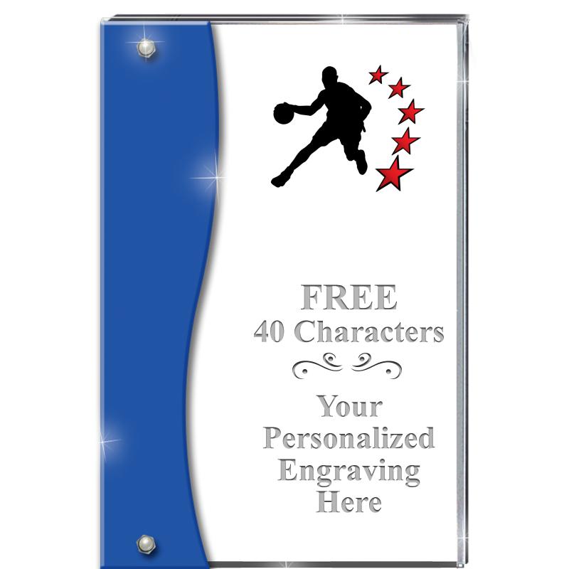 7.5" AZURE ACCENT WAVE ACRYLIC