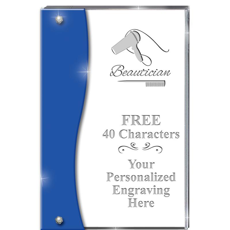 7.5" AZURE ACCENT WAVE ACRYLIC