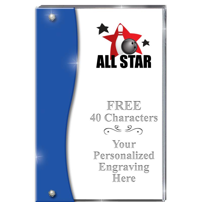 7.5" AZURE ACCENT WAVE ACRYLIC