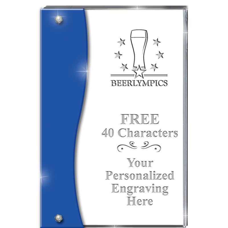 7.5" AZURE ACCENT WAVE ACRYLIC