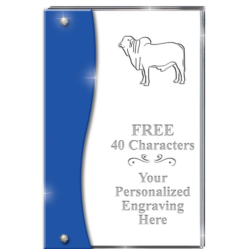 7.5" AZURE ACCENT WAVE ACRYLIC