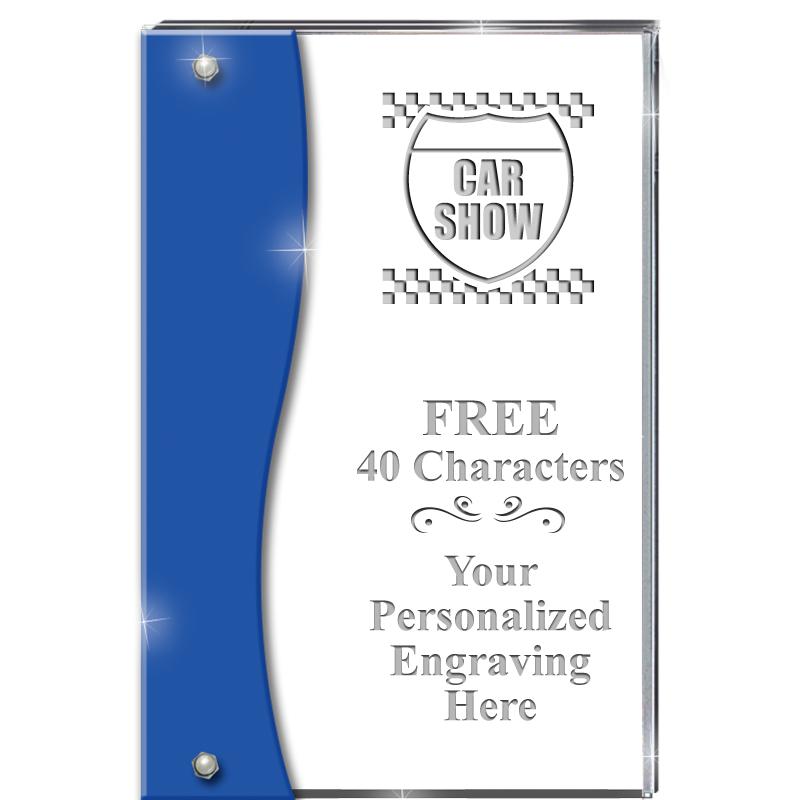 7.5" AZURE ACCENT WAVE ACRYLIC