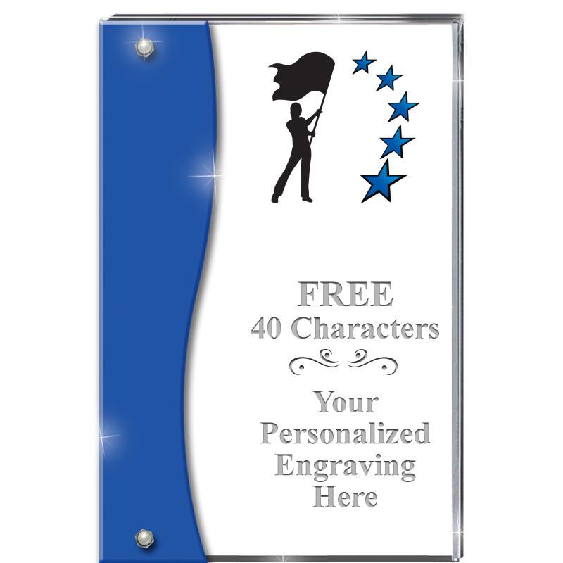 7.5" AZURE ACCENT WAVE ACRYLIC