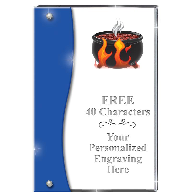 7.5" AZURE ACCENT WAVE ACRYLIC