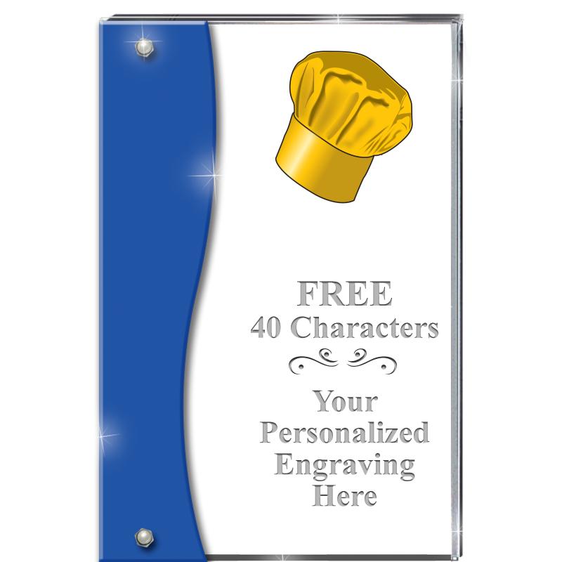 7.5" AZURE ACCENT WAVE ACRYLIC