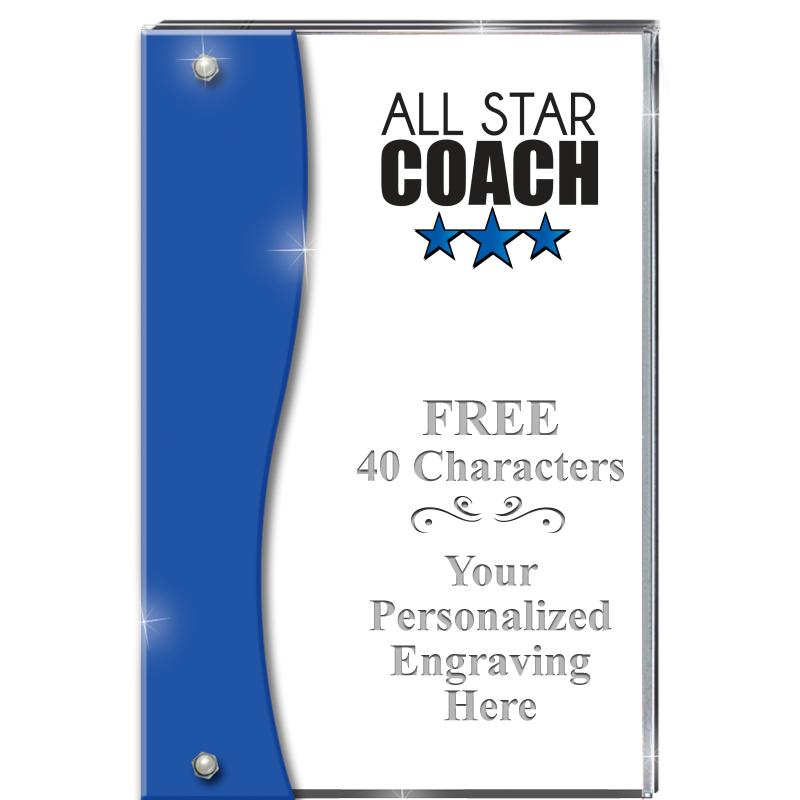 7.5" AZURE ACCENT WAVE ACRYLIC