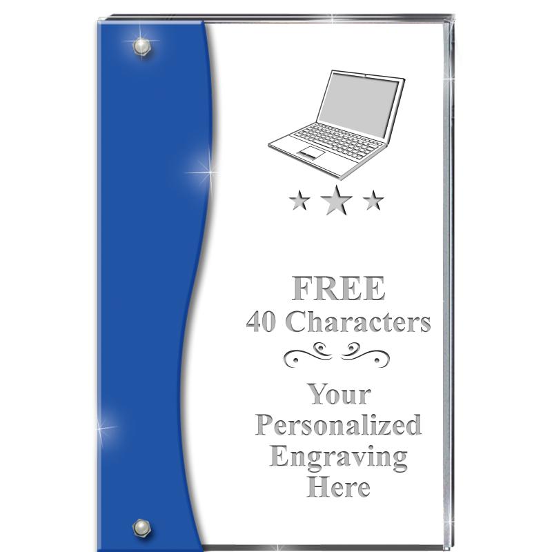 7.5" AZURE ACCENT WAVE ACRYLIC