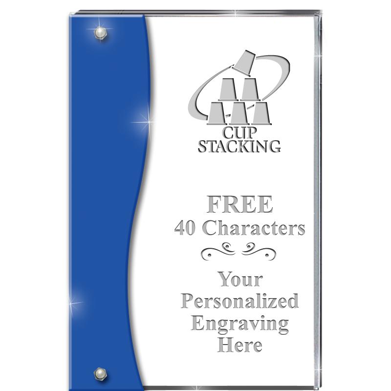 7.5" AZURE ACCENT WAVE ACRYLIC