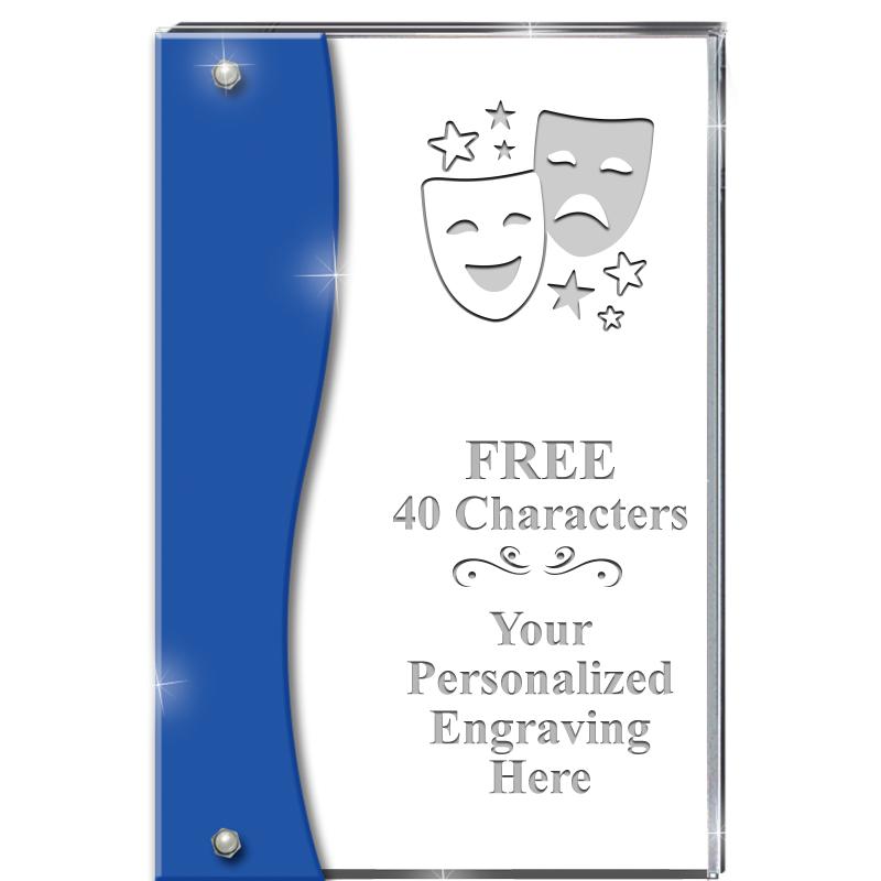 7.5" AZURE ACCENT WAVE ACRYLIC