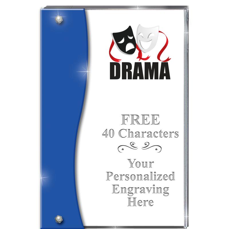 7.5" AZURE ACCENT WAVE ACRYLIC