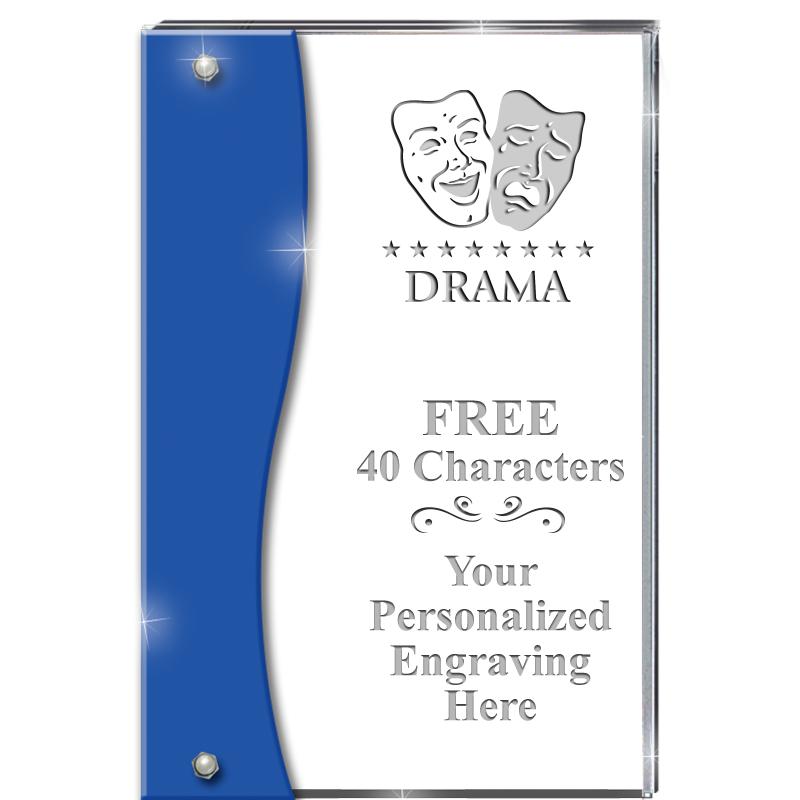 7.5" AZURE ACCENT WAVE ACRYLIC