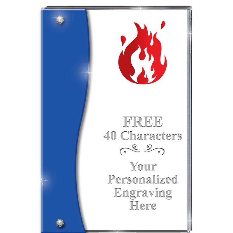 7.5" AZURE ACCENT WAVE ACRYLIC