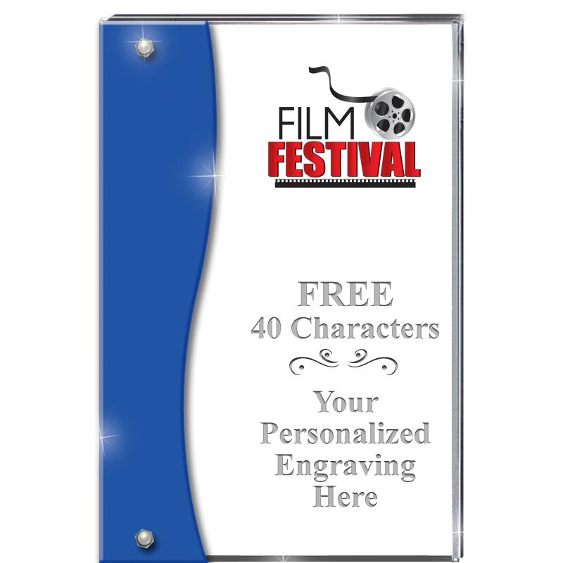 7.5" AZURE ACCENT WAVE ACRYLIC