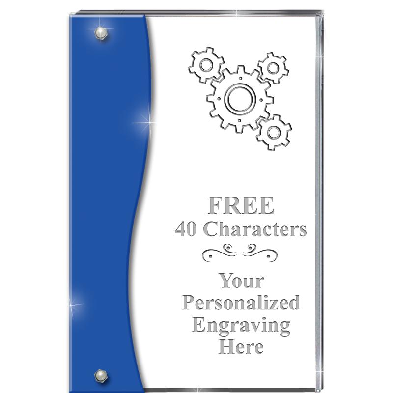 7.5" AZURE ACCENT WAVE ACRYLIC