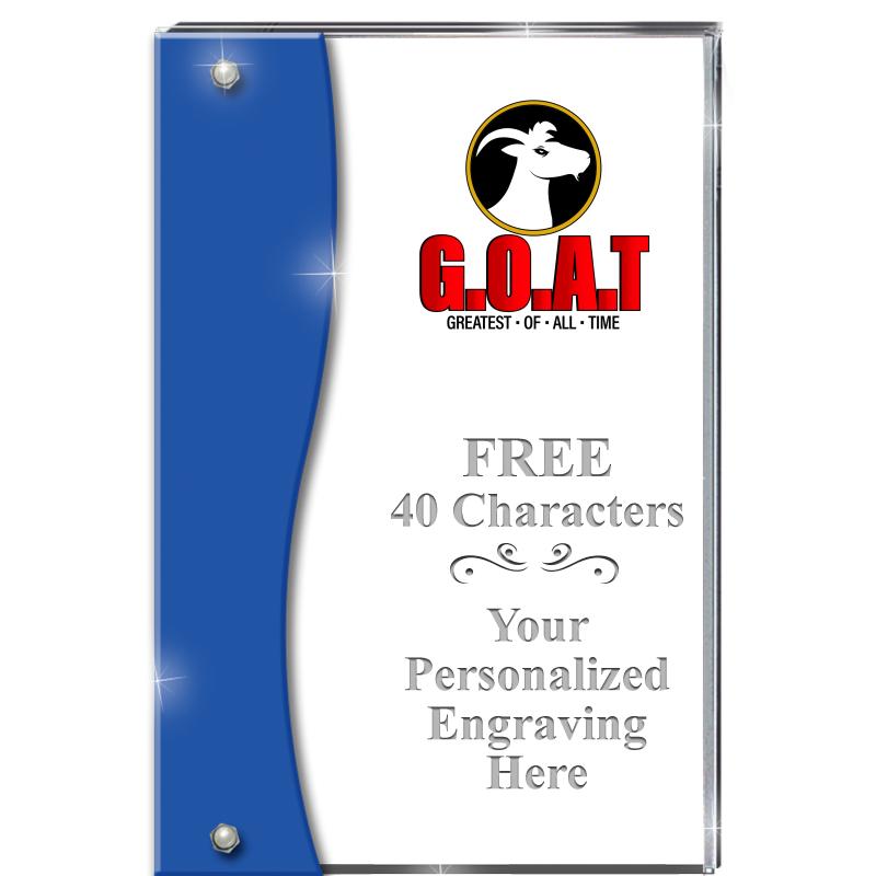 7.5" AZURE ACCENT WAVE ACRYLIC