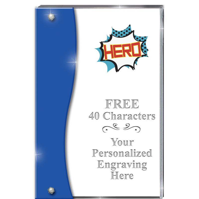 7.5" AZURE ACCENT WAVE ACRYLIC