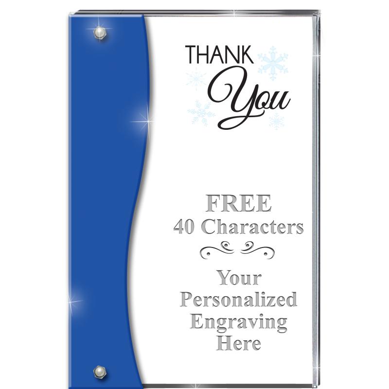 7.5" AZURE ACCENT WAVE ACRYLIC