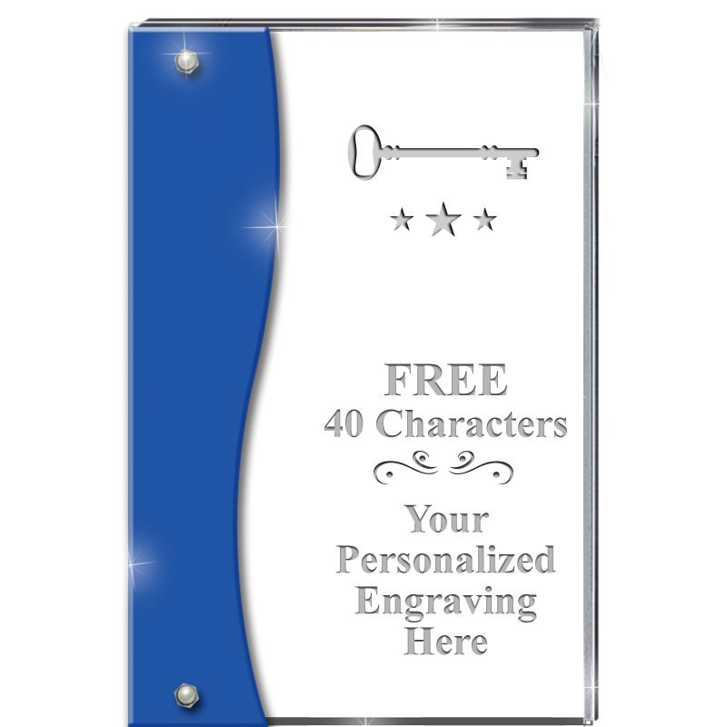 7.5" AZURE ACCENT WAVE ACRYLIC