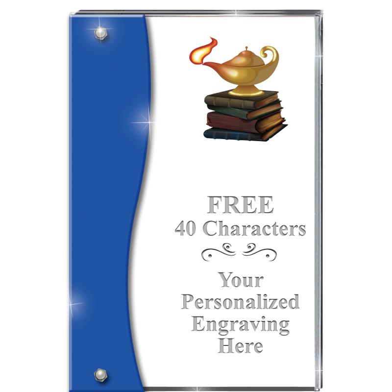 7.5" AZURE ACCENT WAVE ACRYLIC