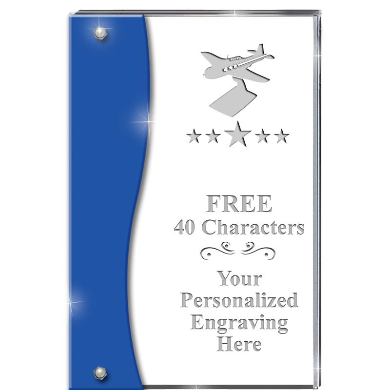 7.5" AZURE ACCENT WAVE ACRYLIC