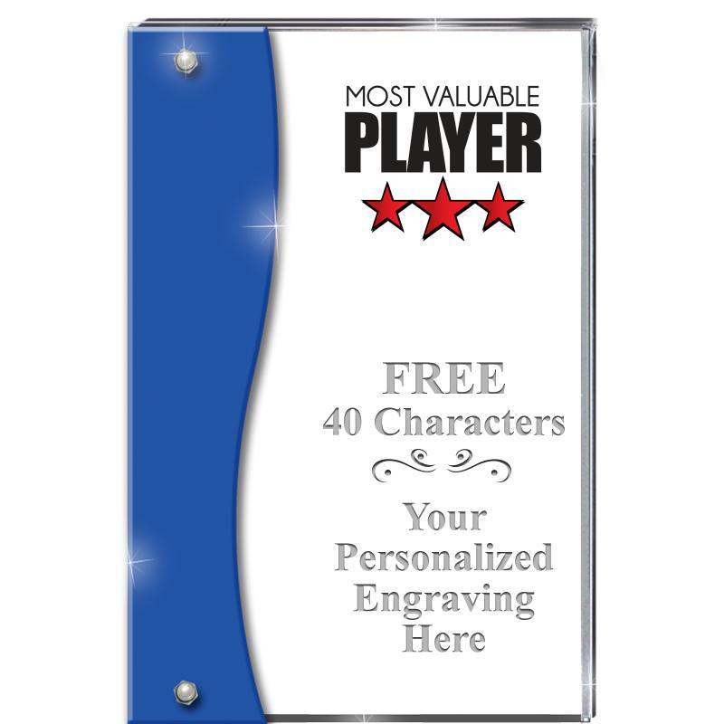 7.5" AZURE ACCENT WAVE ACRYLIC