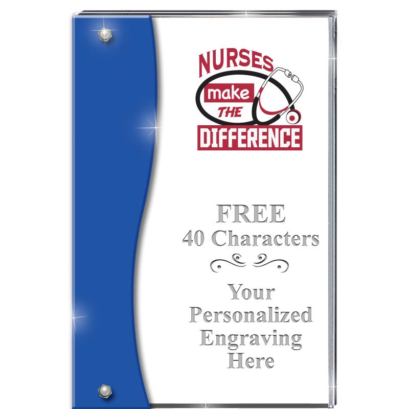 7.5" AZURE ACCENT WAVE ACRYLIC