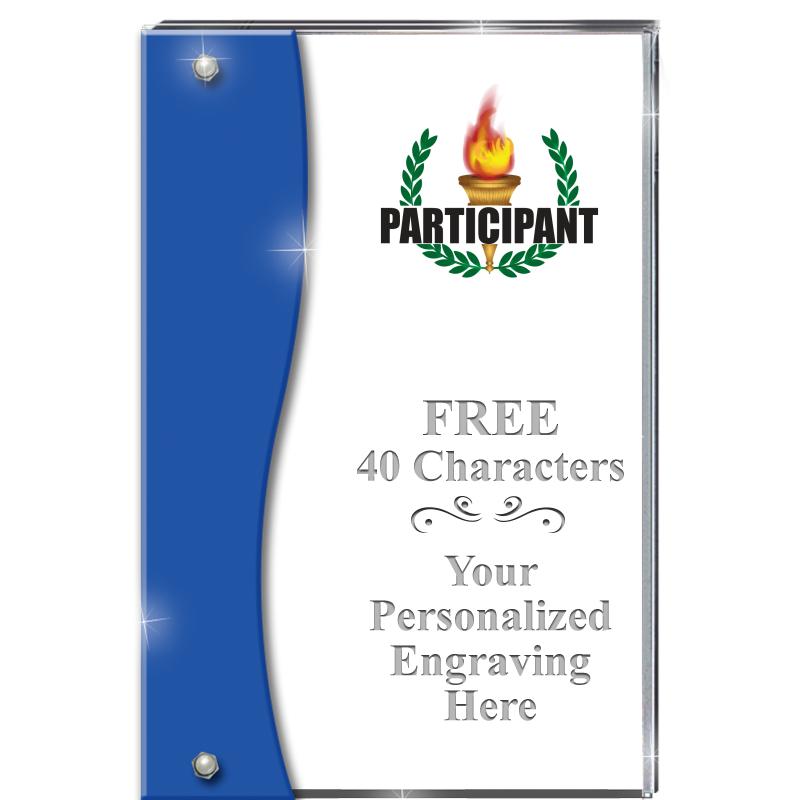 7.5" AZURE ACCENT WAVE ACRYLIC