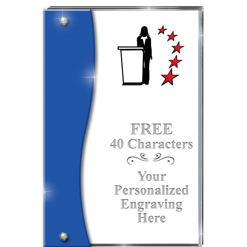 7.5" AZURE ACCENT WAVE ACRYLIC