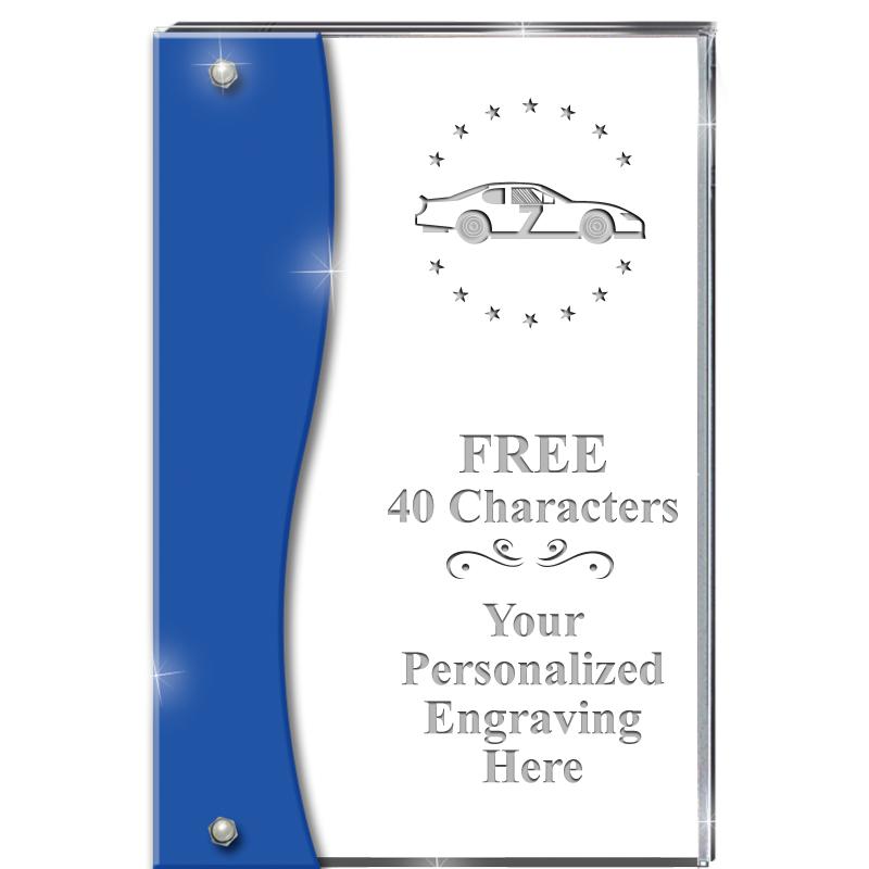 7.5" AZURE ACCENT WAVE ACRYLIC