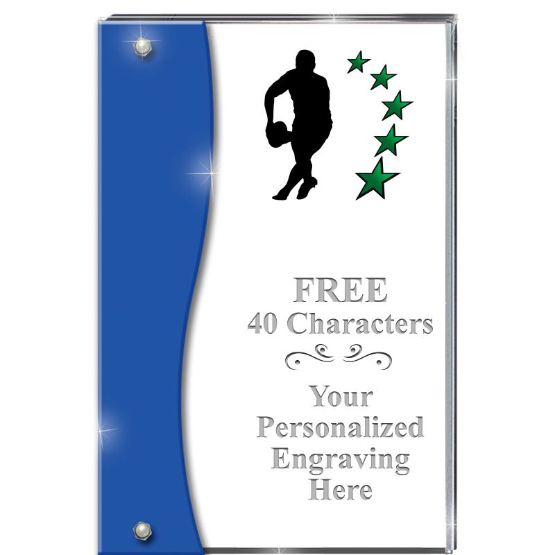 7.5" AZURE ACCENT WAVE ACRYLIC