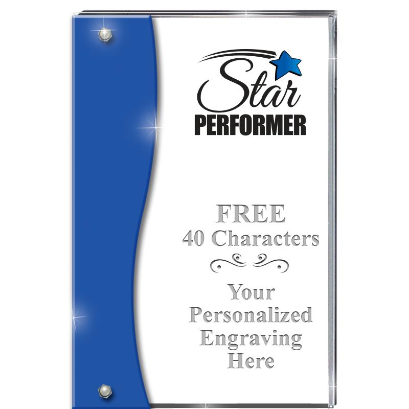 7.5" AZURE ACCENT WAVE ACRYLIC