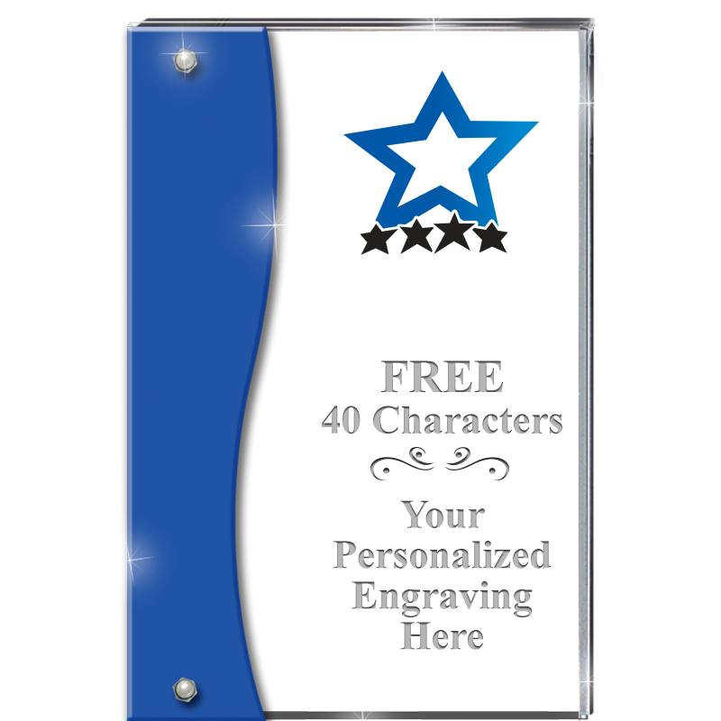 7.5" AZURE ACCENT WAVE ACRYLIC