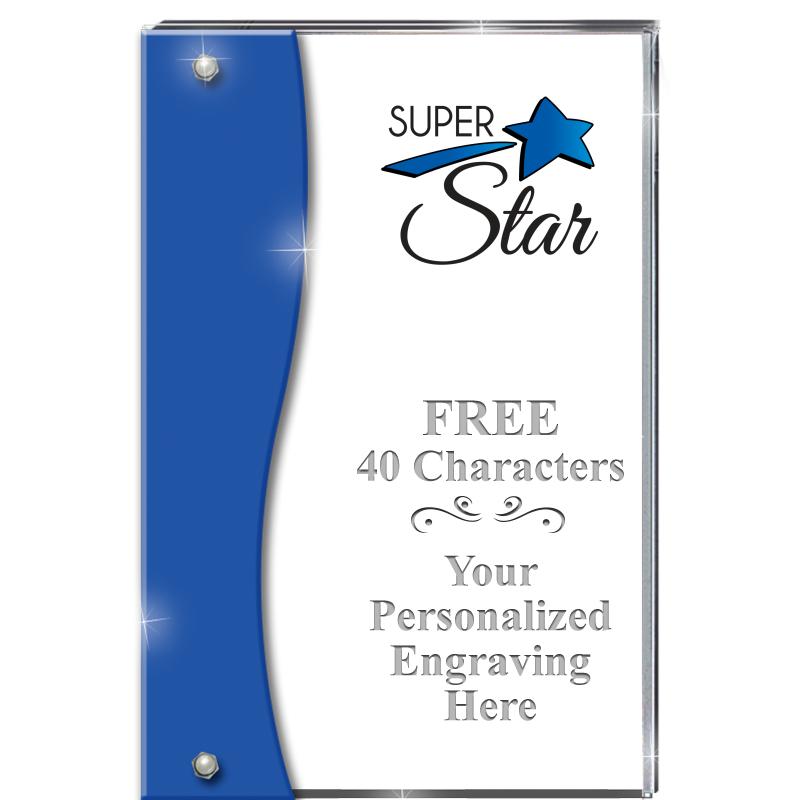 7.5" AZURE ACCENT WAVE ACRYLIC