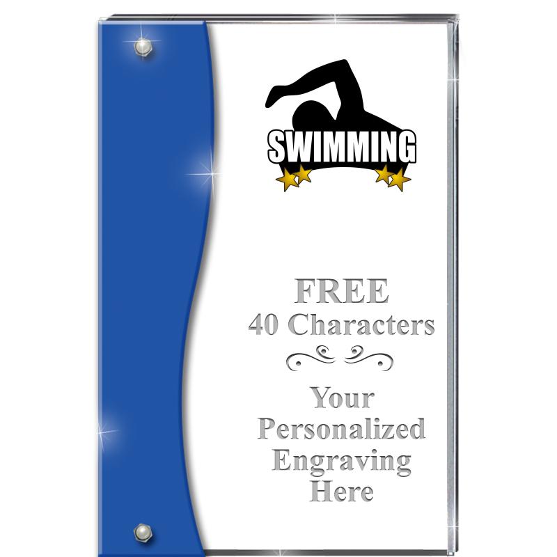 7.5" AZURE ACCENT WAVE ACRYLIC