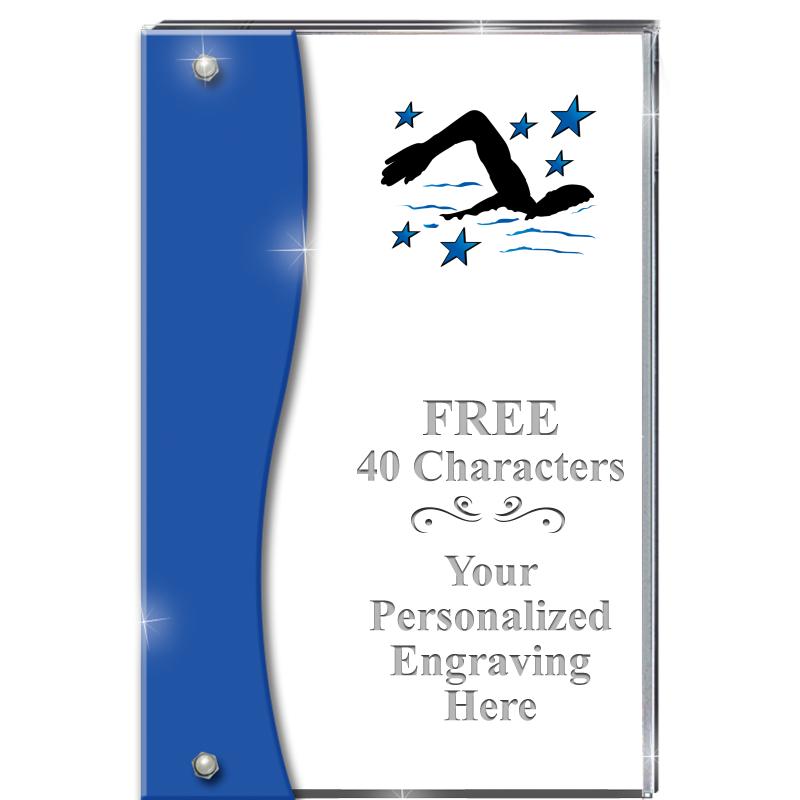 7.5" AZURE ACCENT WAVE ACRYLIC