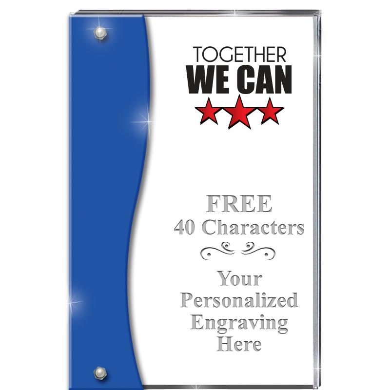 7.5" AZURE ACCENT WAVE ACRYLIC