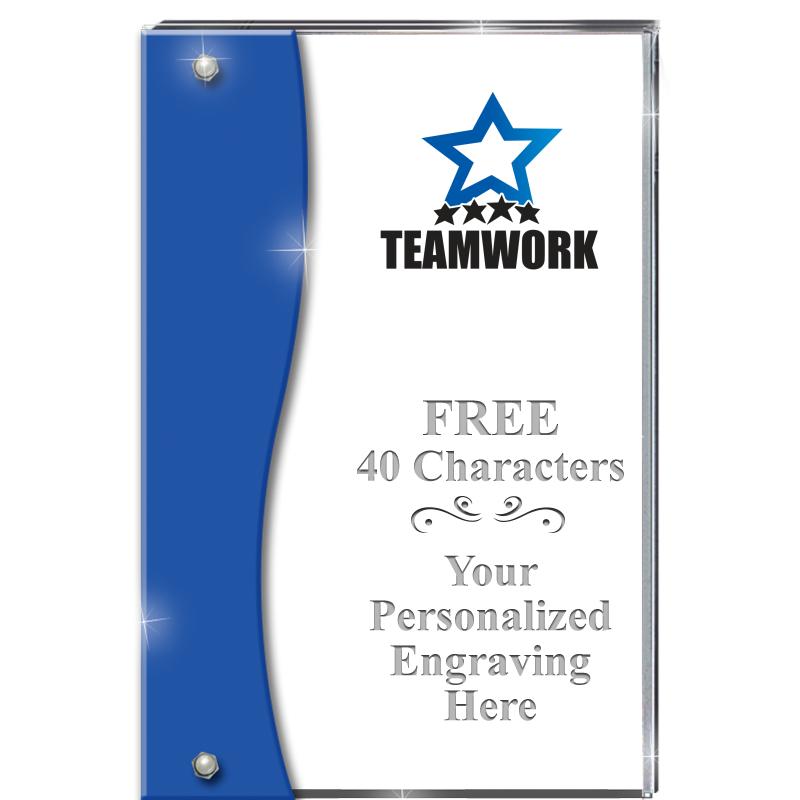 7.5" AZURE ACCENT WAVE ACRYLIC