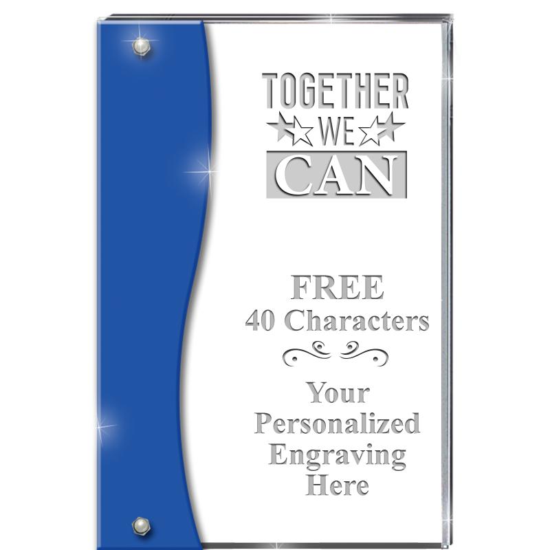 7.5" AZURE ACCENT WAVE ACRYLIC