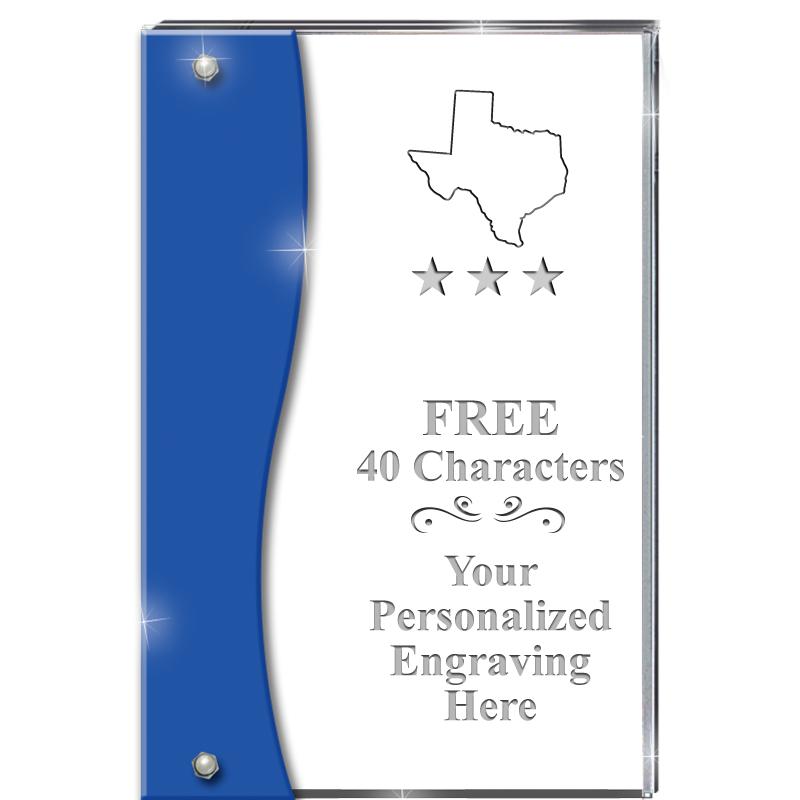 7.5" AZURE ACCENT WAVE ACRYLIC