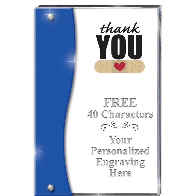 7.5" AZURE ACCENT WAVE ACRYLIC