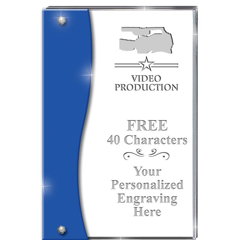 7.5" AZURE ACCENT WAVE ACRYLIC