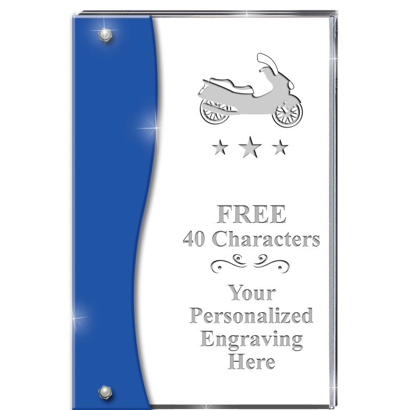 7.5" AZURE ACCENT WAVE ACRYLIC