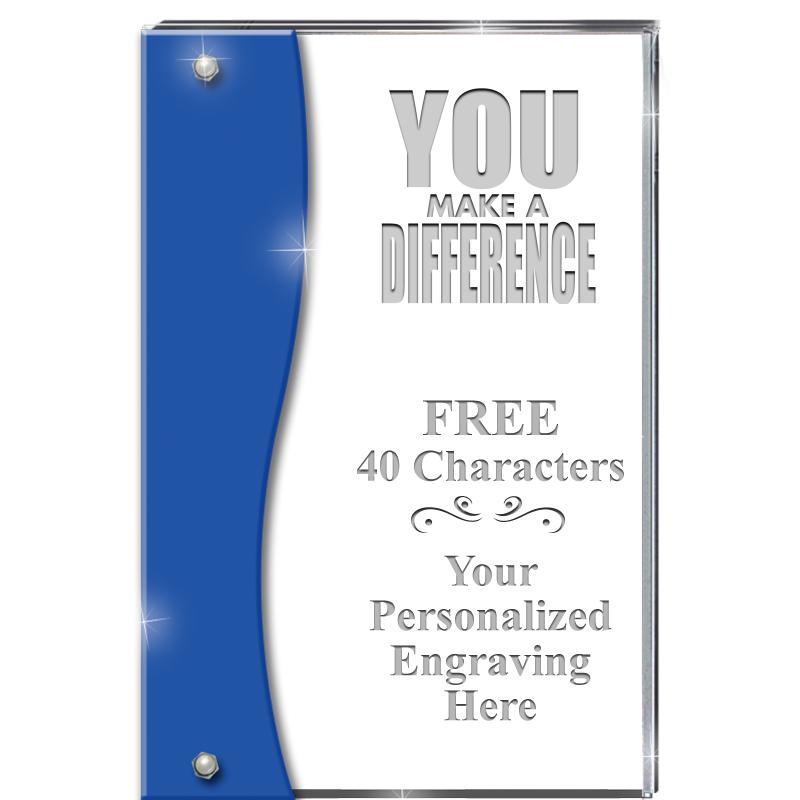 7.5" AZURE ACCENT WAVE ACRYLIC